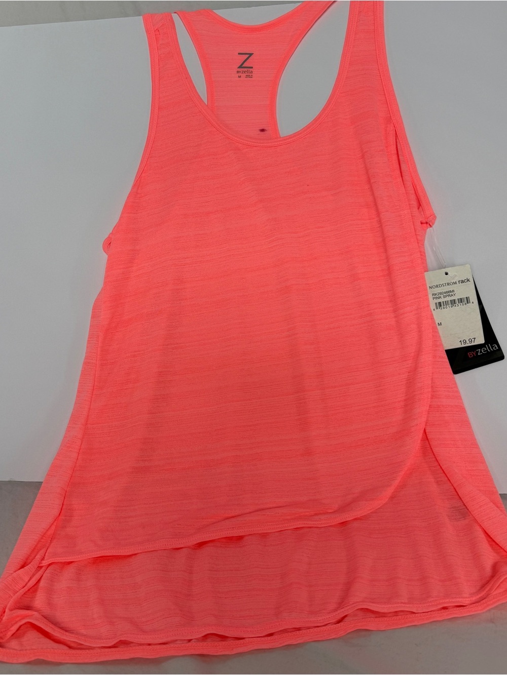 Nordstrom Neon Coral Racerback TankSz M